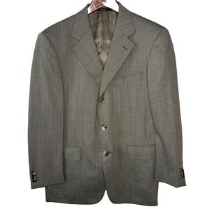 Ermenegildo Zegna 100% Wool Fine Italian‎ Weave Side Vented Sport Coat Blazer 40